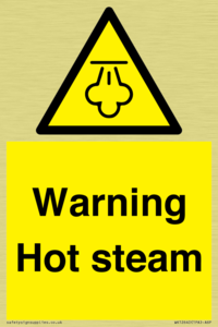 Warning Hot steam